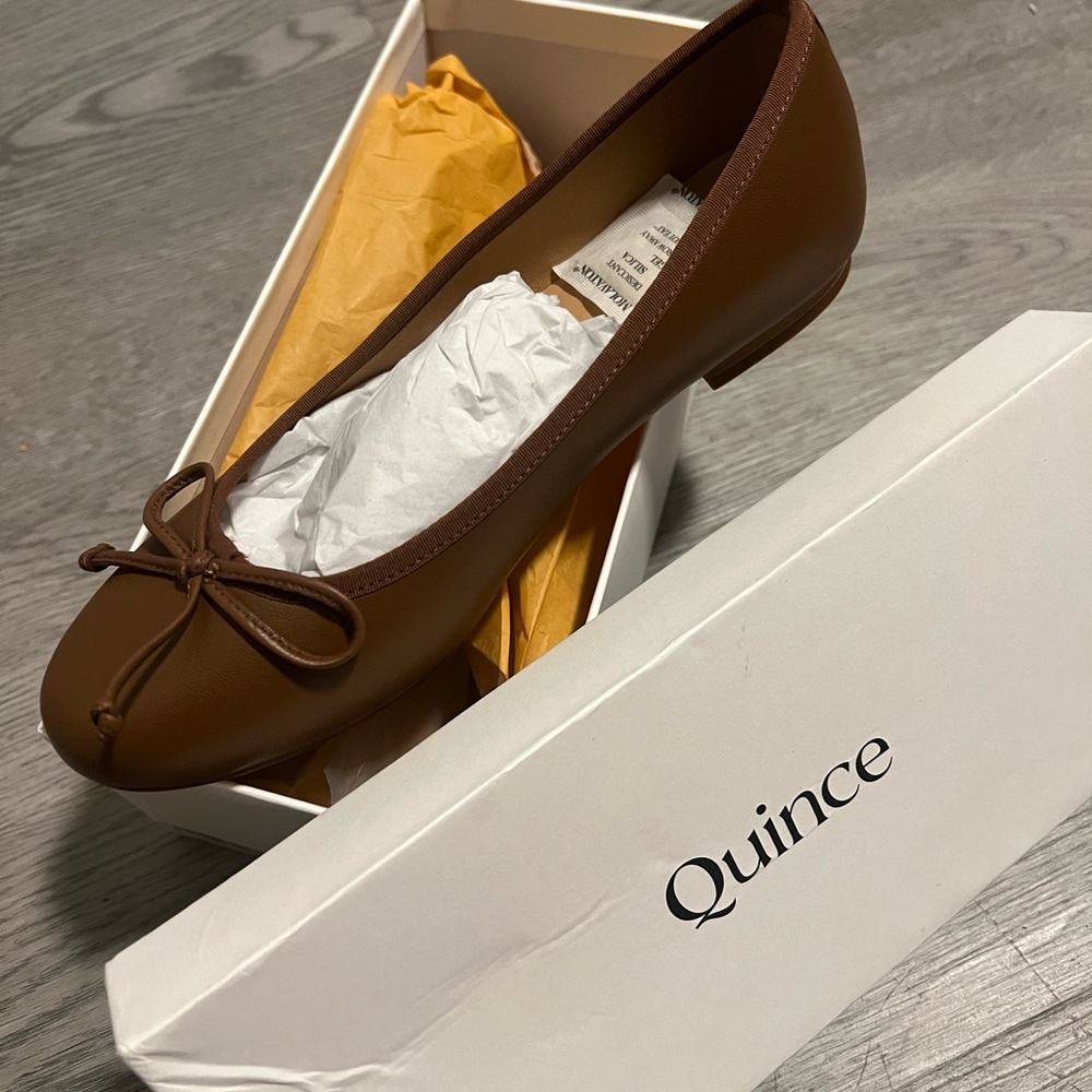 Quince Women's Tan Ballet Flats